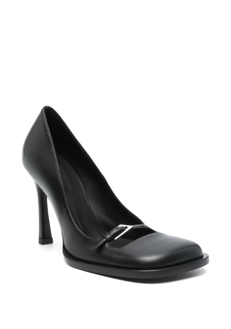 Black 100mm leather pumps The attico - women THE ATTICO | 250WSH00852LBT019AA100